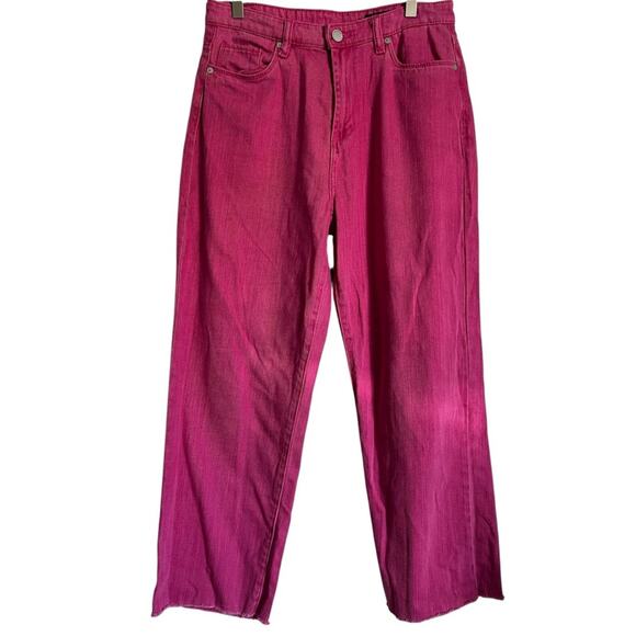 Blank NYC The Baxter Pink Denim High-Waisted Straight Leg Jeans size 27 - Picture 2 of 6